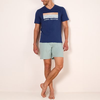 Pyjashort homme PASTEL marine/bleu clair HECHTER STUDIO