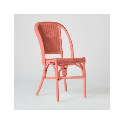 Chaise en rotin PRIMAVERA laqué bleu azur KOK