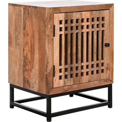 Table de chevet bois et verre, Oriental RECOLLECTION