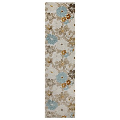 Tapis couloir intérieur extérieur vintage floral , BEACH FLOWER WECON HOME