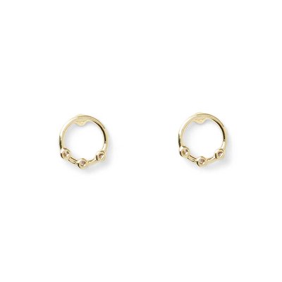 Boucles d'oreilles cercle strass DRAEGER PARIS