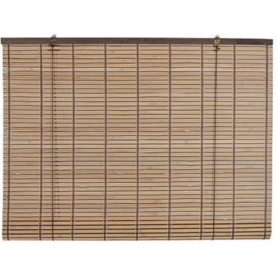 Store enrouleur intérieur en bambou foncé 90x2x175cm WADIGA