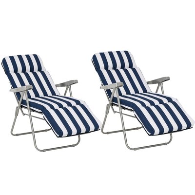 Ensemble de chaises longues d'extérieur Métal OUTSUNNY