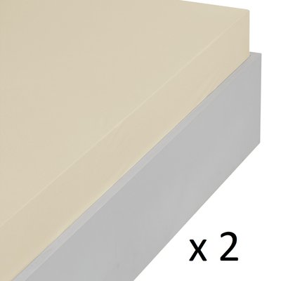 Lot de 2 draps housse jersey coton bonnet 30 cm MANHATTAN SENSEI MAISON