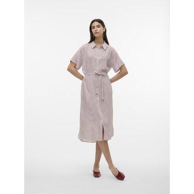 Robe chemise rayée à nouer VERO MODA