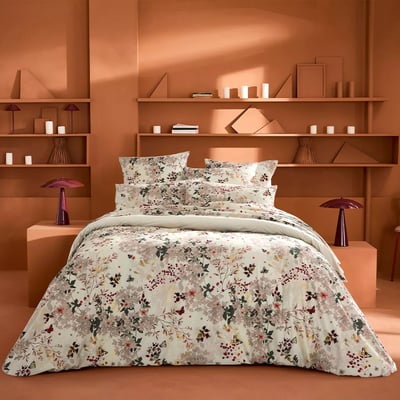 Lot h.couette +taies percale de coton lavé VINTAGE FLOWERS GARNIER THIEBAUT