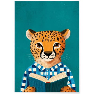Affiche Guépard lecteur L'AFFICHERIE