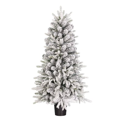 Sapin de Noël artificiel enneigé H120 cm GRIMSHAW BLACK BOX TREES