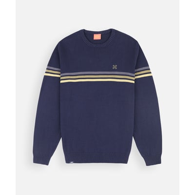 Pull col rond avec rayure placée HORIZON OXBOW