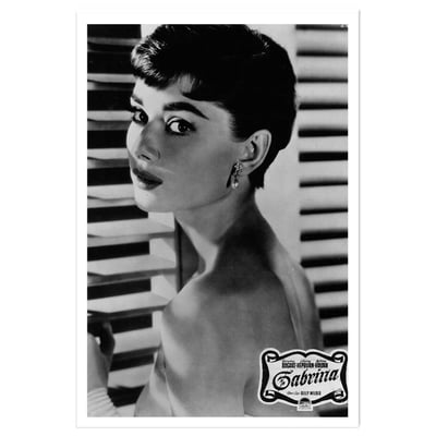 Affiche célébrité Audrey Hepburn dans Sabrina, 1954 HEXOA