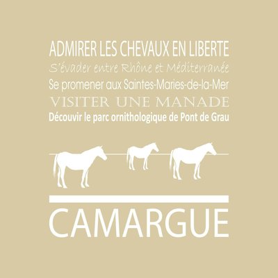 Tableau Mural Camargue ILLUSTRATION CEANOTHE