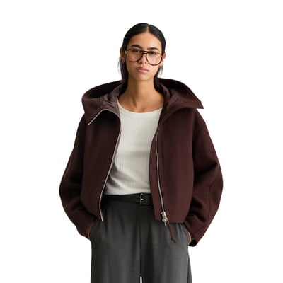 Veste à capuche coupe classique en mélange de laine MARC O’POLO DENIM