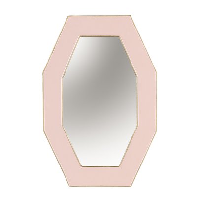59cm Framed Octagonal Mirror Pink FURN.