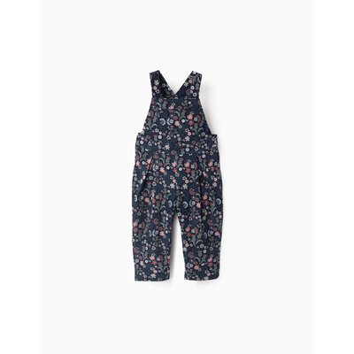 Salopette en Velours Côtelé Motif Floral ZIPPY