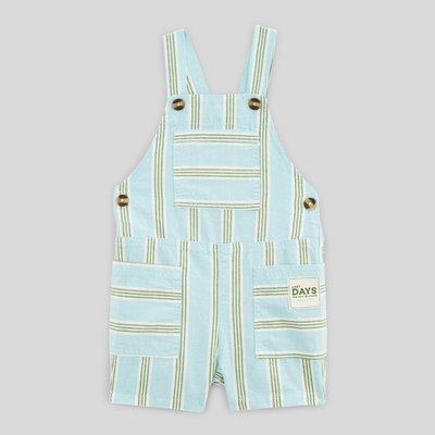 Salopette courte rayée en coton BIO GOTS BOUT'CHOU