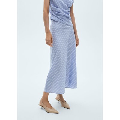 Jupe midi rayures MANGO
