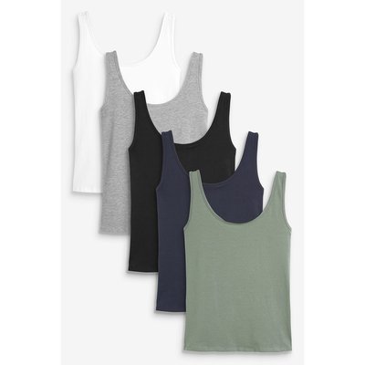 Débardeurs à bretelles larges, lot de 5 NEXT