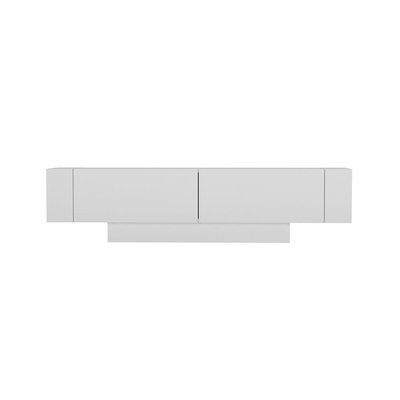 Meuble TV 2 portes et 2 étagères murales blanc L150 cm - Matera CALICOSY
