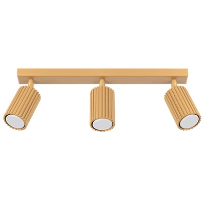 Plafonnier Aluminium Doré GU10 3 Karbon Line EDEN
