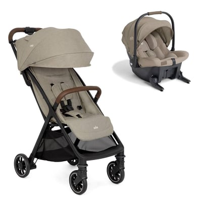 Poussette duo Pact Pro Oak + siège auto Sprint Sandstone JOIE