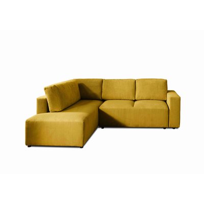 Canapé d'Angle Convertible en Velours côtelé 5 places - LIVY LISA DESIGN
