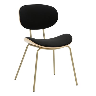 Chaise en tissu noir H78 cm - OLYMPE CALICOSY