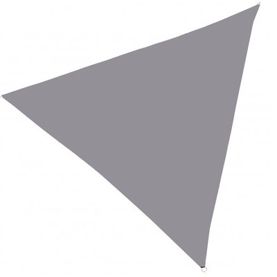 Toile ombrage voile triangulaire gris 300x300x300cm WADIGA