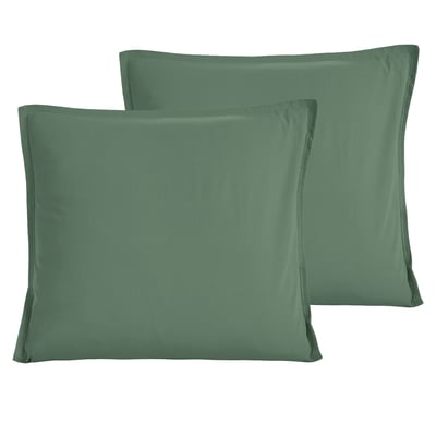 Lot de 2 taies d'oreiller en coton lavé biologique ORGANIKA SENSEI MAISON