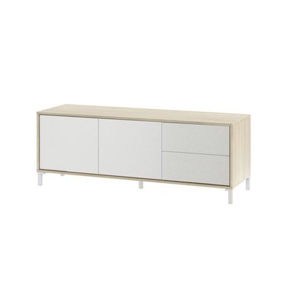 Meuble TV 2 portes et 2 tiroirs Brooklyn - L130 cm CALICOSY