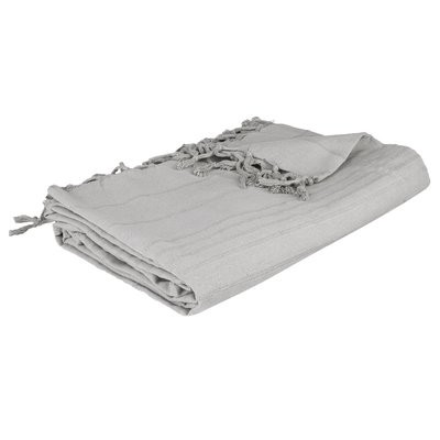 Jeté de lit 230x250 ivoire coton ATMOSPHERA