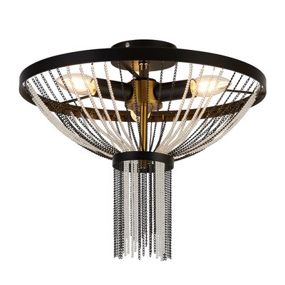 Black Metal Chainmail Design Ceiling Light SO'HOME