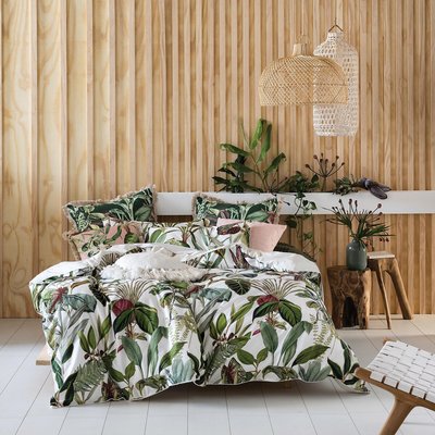Wonderplant 100% Cotton Duvet Cover and Pillowcase Set LINEN HOUSE