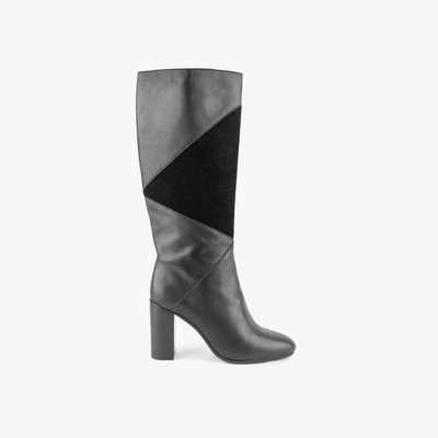 Botte cuir lisse / velours PAULA MAISON TOUFET