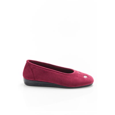 Chaussons brodés, aspect velours DAMART