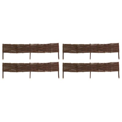 Bordures en osier tressé naturel (Lot de 4) 120 x 20 cm AUBRY GASPARD