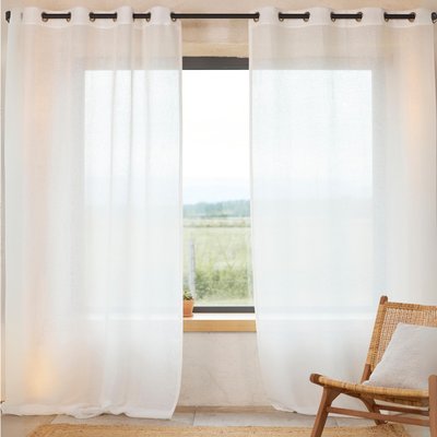 Rideau voilage 100% lin fluide HOME MAISON