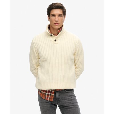 Pull côtelé à col tunisien SUPERDRY
