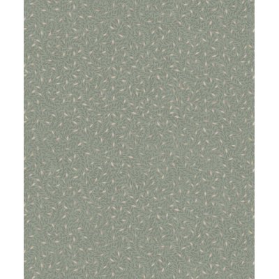 Papier peint végétal abstrait bleu marine nuit HEXOA