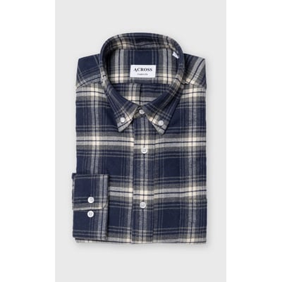 Chemise Confort fit à carreaux dégradés en flanelle  e ACROSS