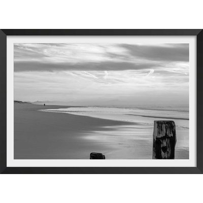 Affiche photo balade sur la plage à hossegor HEXOA