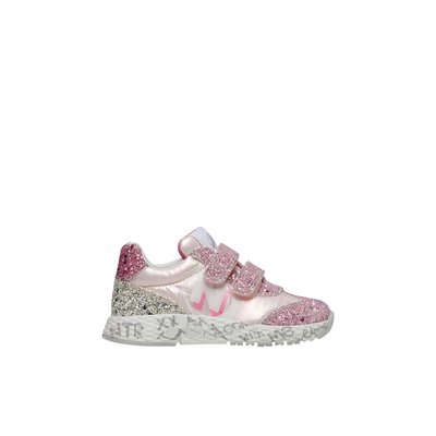 Baskets en tissu technique iridescent et cuir effect pailleté JESKO 2 VL. NATURINO