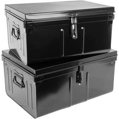 Lot de 2 coffres en métal Habitat PIERRE HENRY