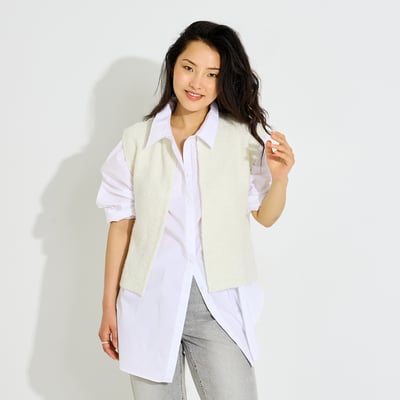 Gilet sans manches uni GRAIN DE MALICE