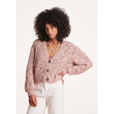 Gilet court grosse maille LA FEE MARABOUTEE