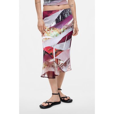 Jupe asymétrique imprimée DESIGUAL