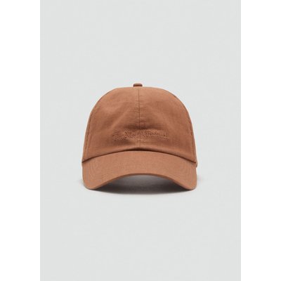 Casquette en lin mélangé avec message brodé MANGO