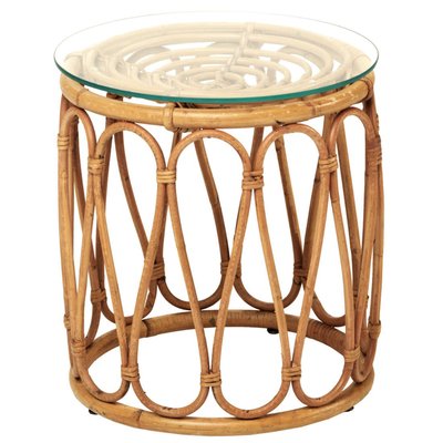 Table basse en rotin TAMBOUR KOK