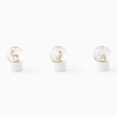 Set de 3 petites boules à neige, D3,5xH15 cm, verre MONOPRIX MAISON