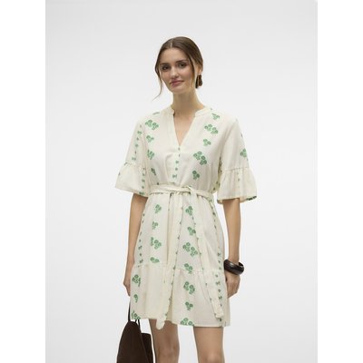 Bedrukte jurk met V-hals VERO MODA