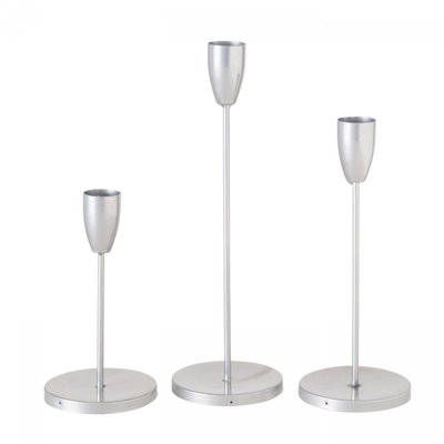 Set de 3 chandeliers de table argentés WADIGA